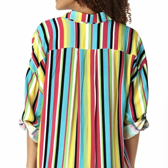 ANNE COLE Button- Down Shirt swim Cover-Up Size 18/20 new with tags - Picture 4 of 15